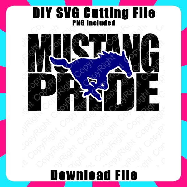 Mustang Pride Mascot SVG Vector Download