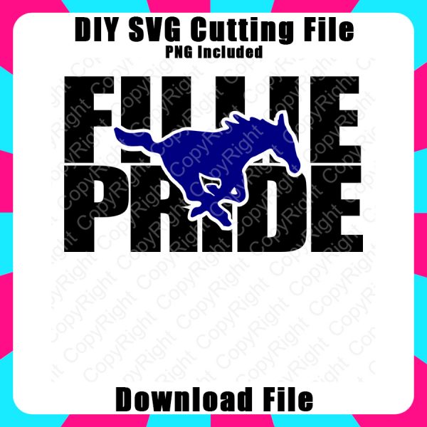 Fillie Pride Mascot SVG Vector Download